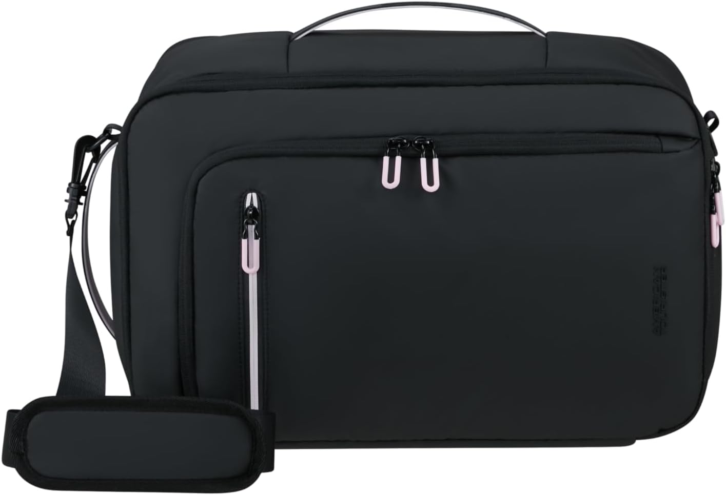 Detalle 2 de American Tourister Puffypop: Borsa da cabina 3-ways con scomparto laptop 14” – Nero