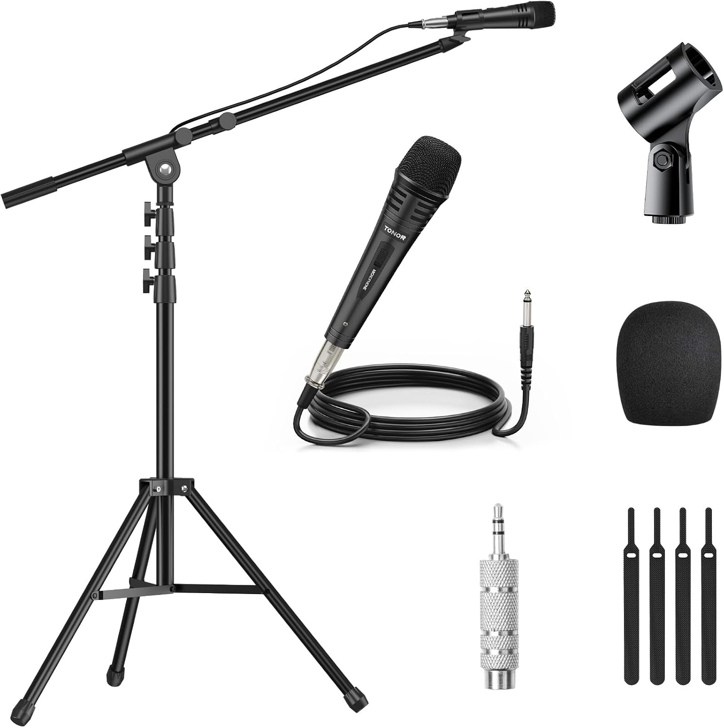 Detalle de TONOR Dynamisches Mikrofon mit 5 m XLR-Kabel – vielseitig einsetzbar für Bühne, Studio, Karaoke und Heimgebrauch
