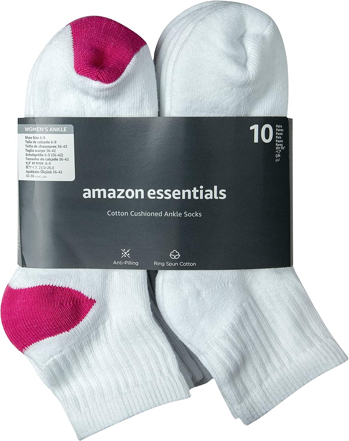 Detalle 2 de Amazon Essentials Damen Knöchelsocken 10er Pack