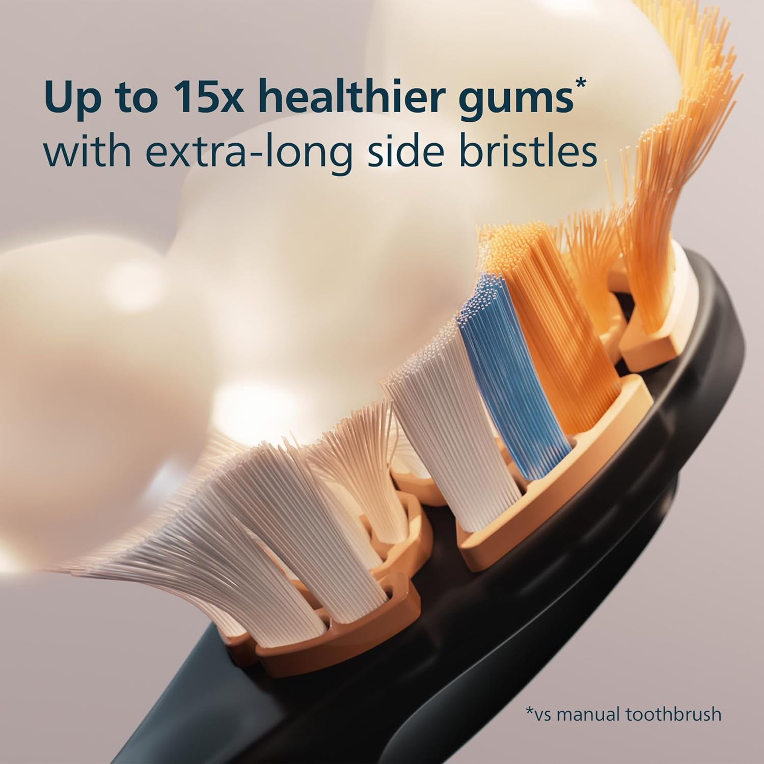 Detalle 1 de Philips Sonicare A3 Premium All-in-One genuine replacement heads (Black) – 6 pack, HX9096/88