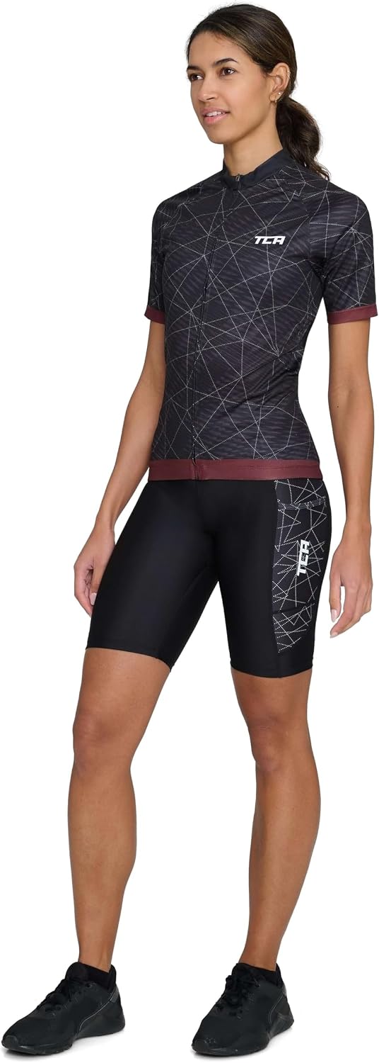 Detalle de TCA Leggings da Ciclismo 3/4 Imbottiti per Donne – Vita alta, design traspirante con tasche antiscivolo