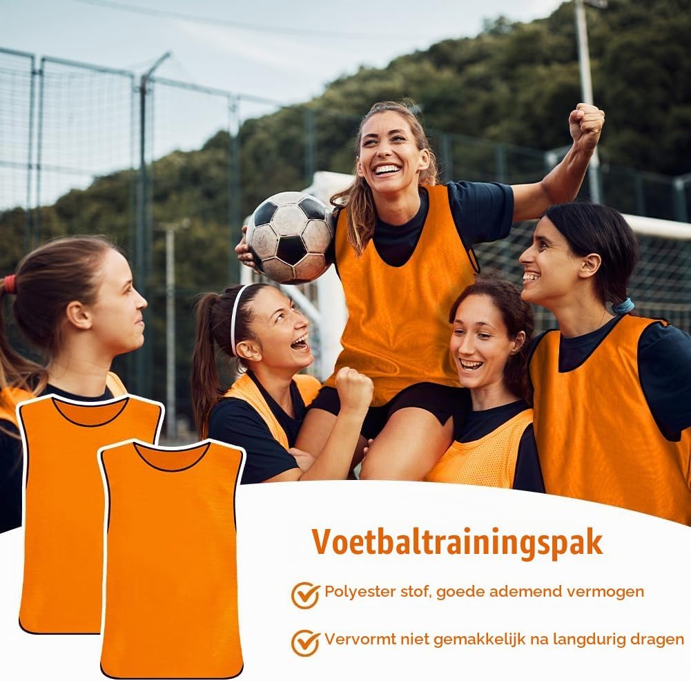 Detalle 2 de BSBUY Trainingshesje voor voetbal, ademend mesh voor volwassenen en kinderen