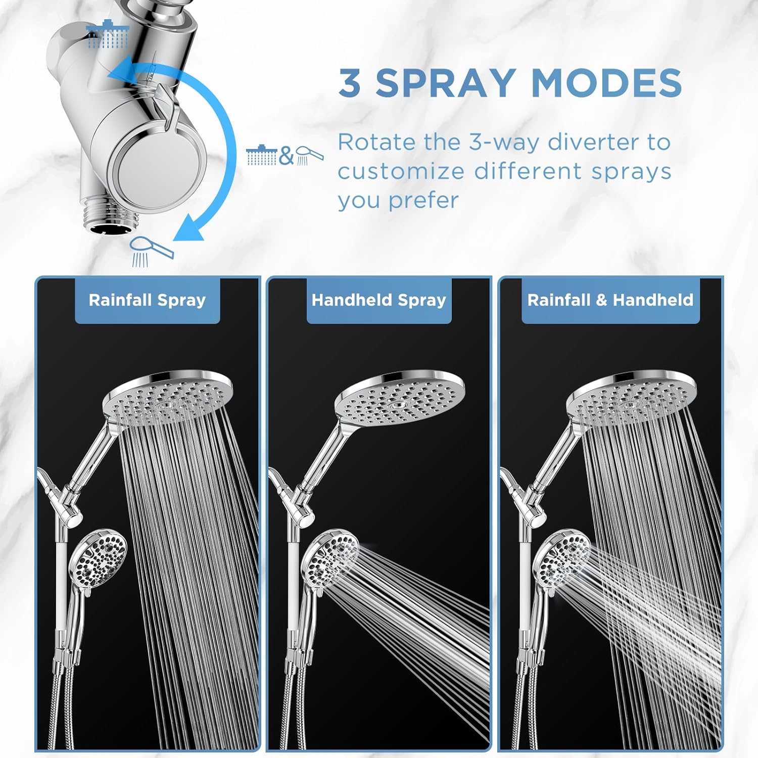 Thumbnail 4 de MakeFit Dual Handheld Shower Head Combo ⌚💧
