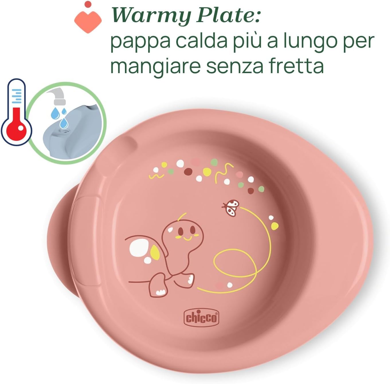 Thumbnail 2 de Chicco Set Pappa Completo 6 Mesi+: Piatto Pappacalda, Training Cup e Cucchiaio Angolato – Rosa