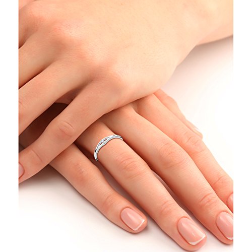 Thumbnail 3 de Anillo de compromiso Miore para mujer, solitario en oro blanco 9K con diamante 0,05 ct
