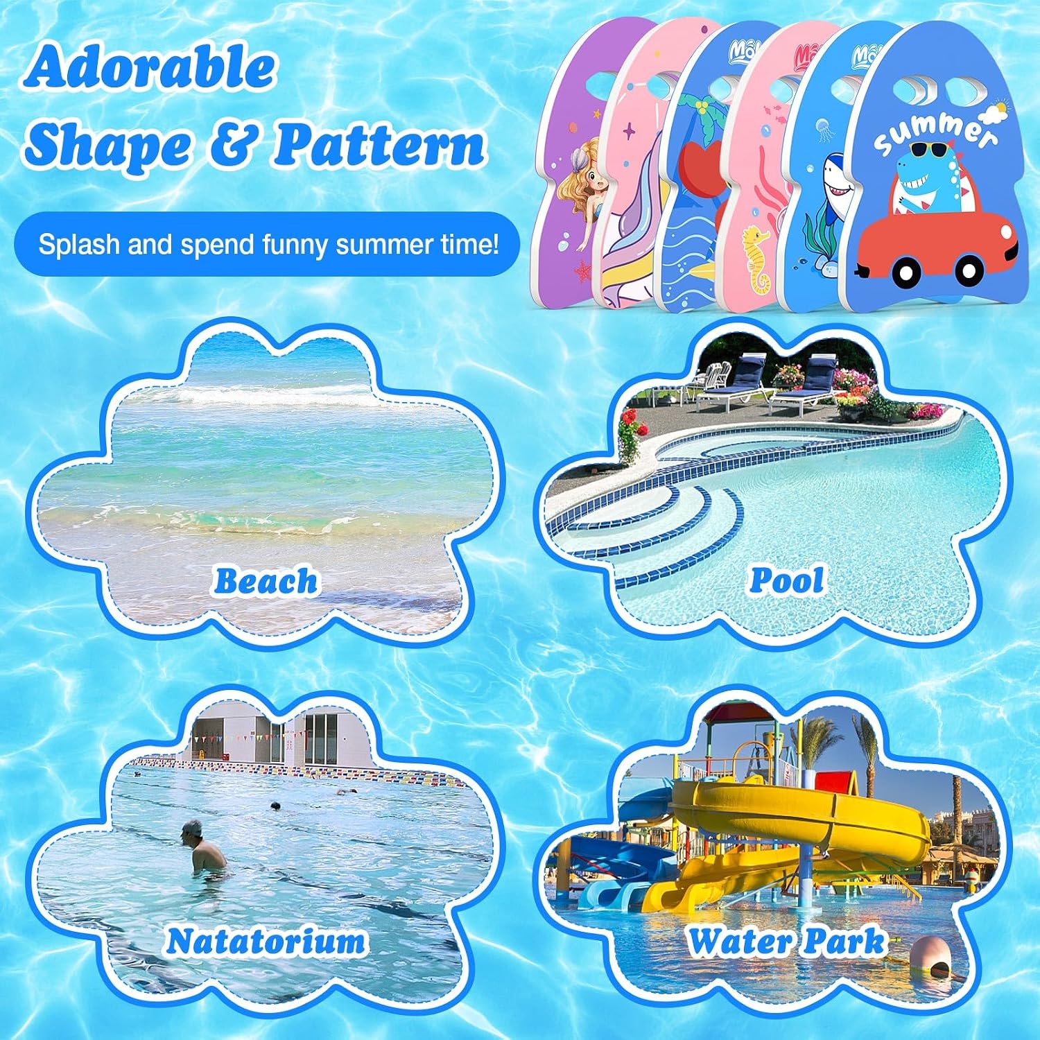 Thumbnail 6 de MoKo Swimming Kickboard for Kids and Adults: Jellyfish-Shaped Training Aid