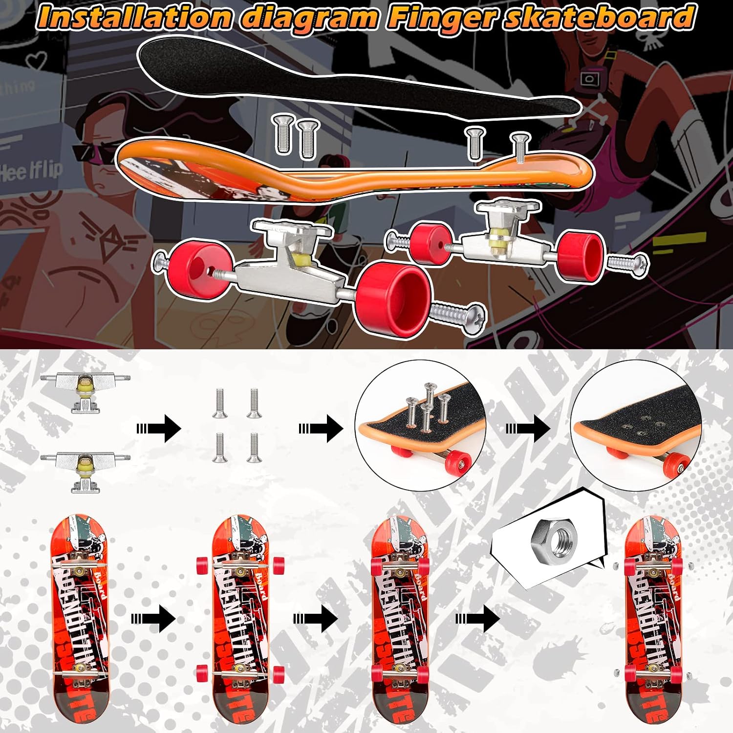 Detalle 2 de KETIEE Fingerboard Ramp Set with 6 Ramps