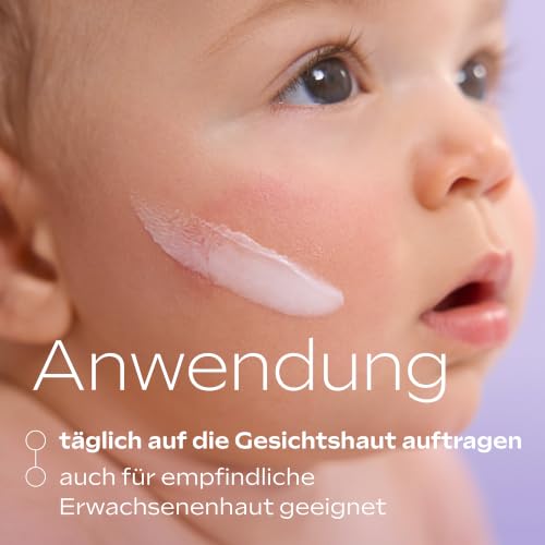 Detalle de WELEDA Bio Baby Med 3in1 Weiße Malve Gesichtscreme – sanfte Feuchtigkeit für empfindliche Haut