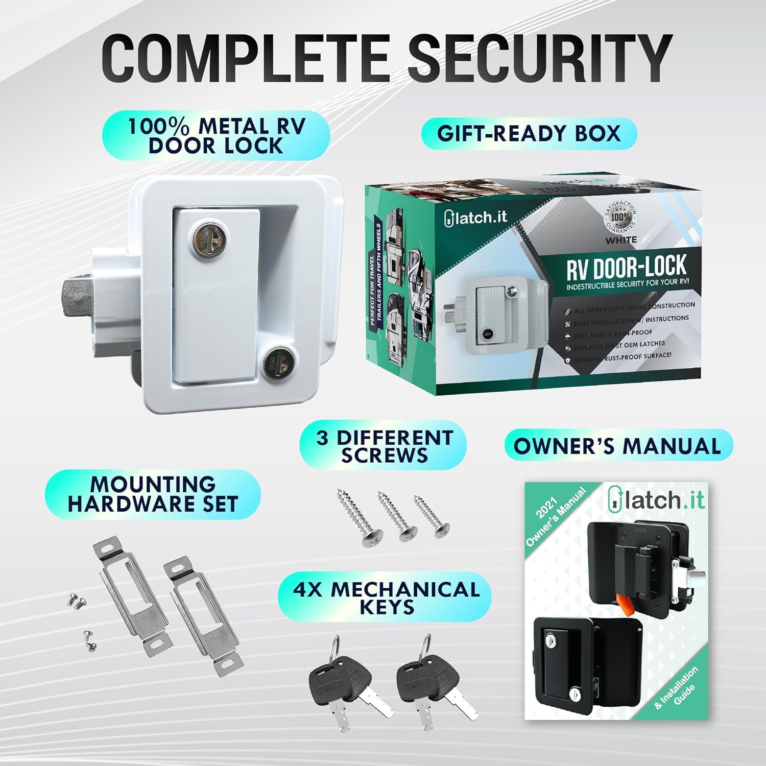 Detalle de LATCH.IT RV Door Lock Replacement 4 Keys đź—ť