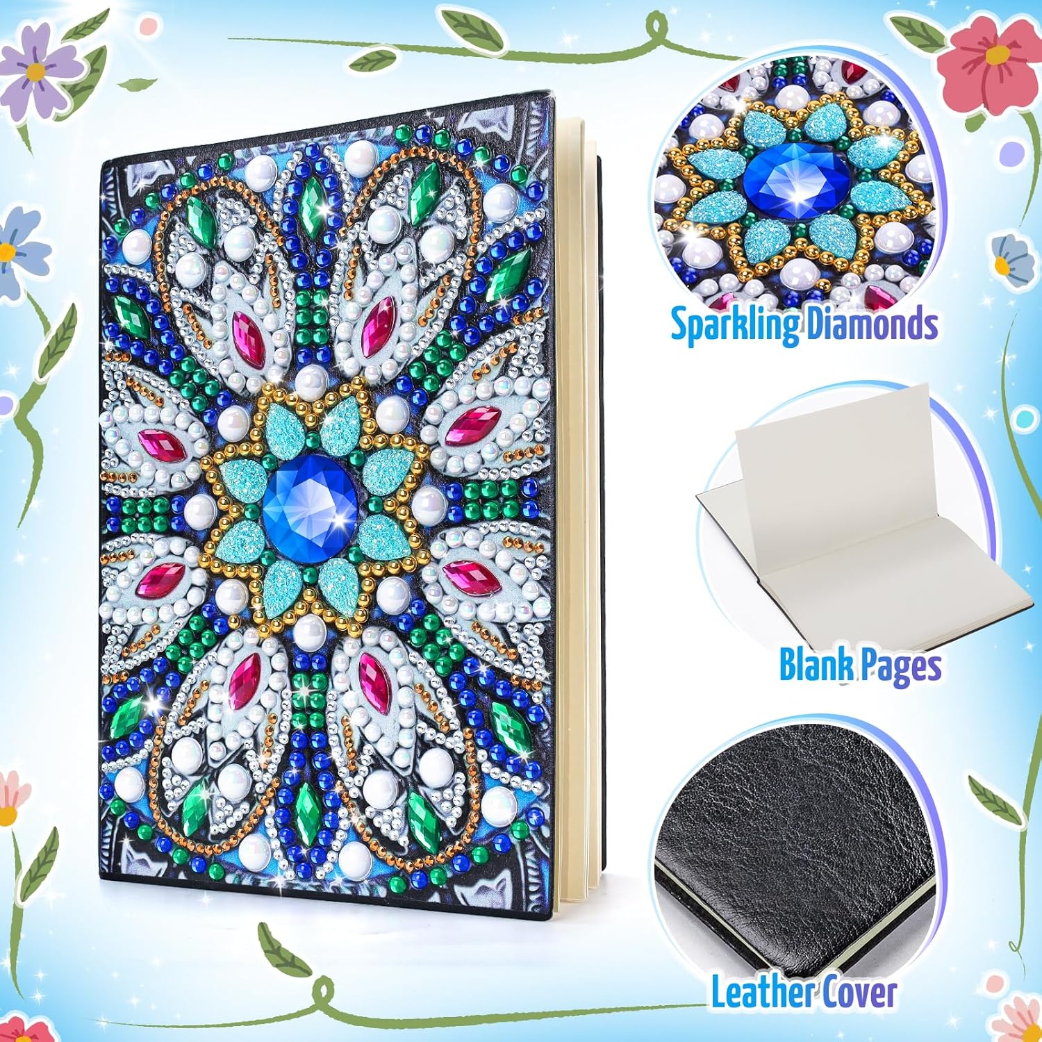 Thumbnail 3 de Craft Kits for Kids A5 Diamond Notebook 50 Sheets