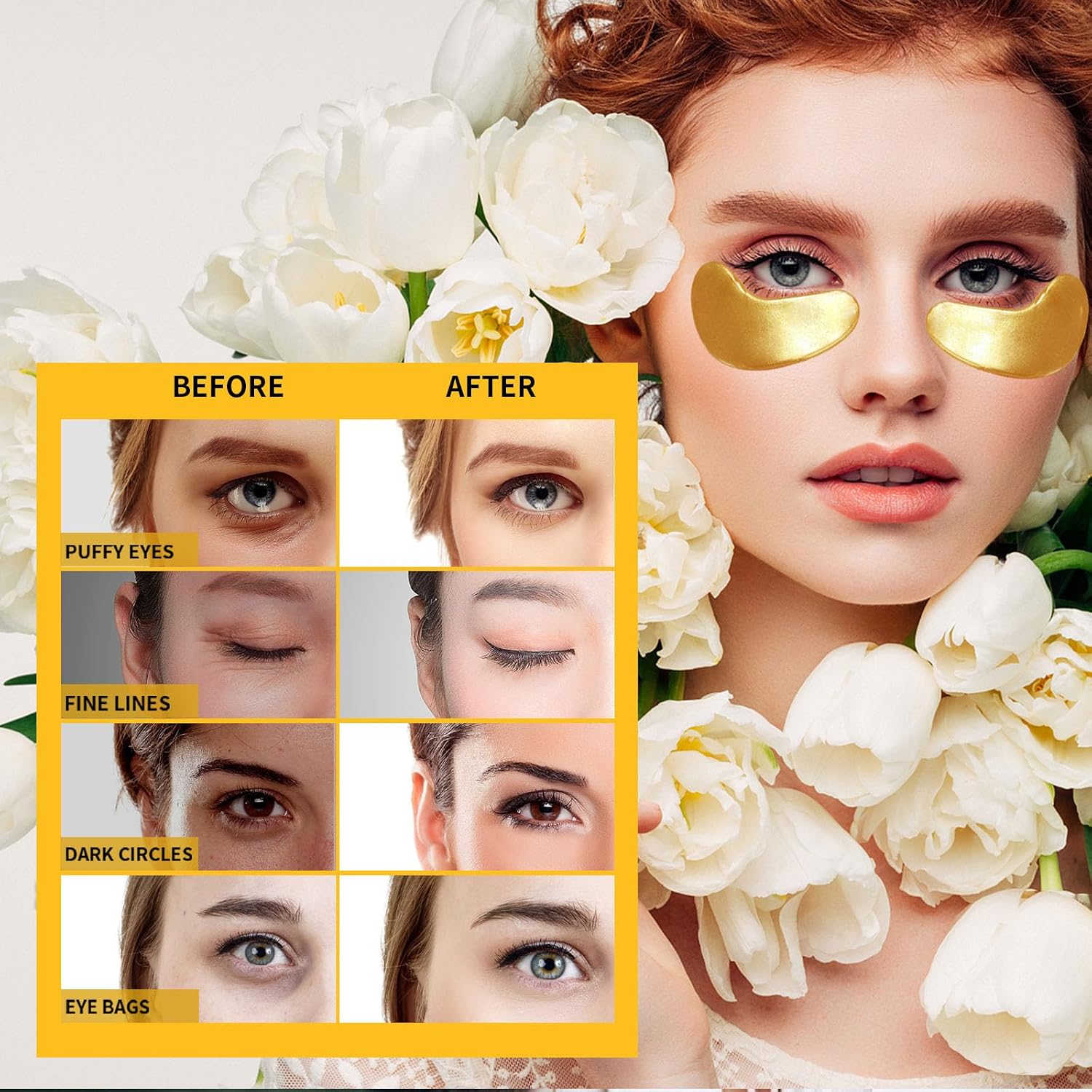 Detalle 2 de 24K Gold Under Eye Patches 30 Pairs