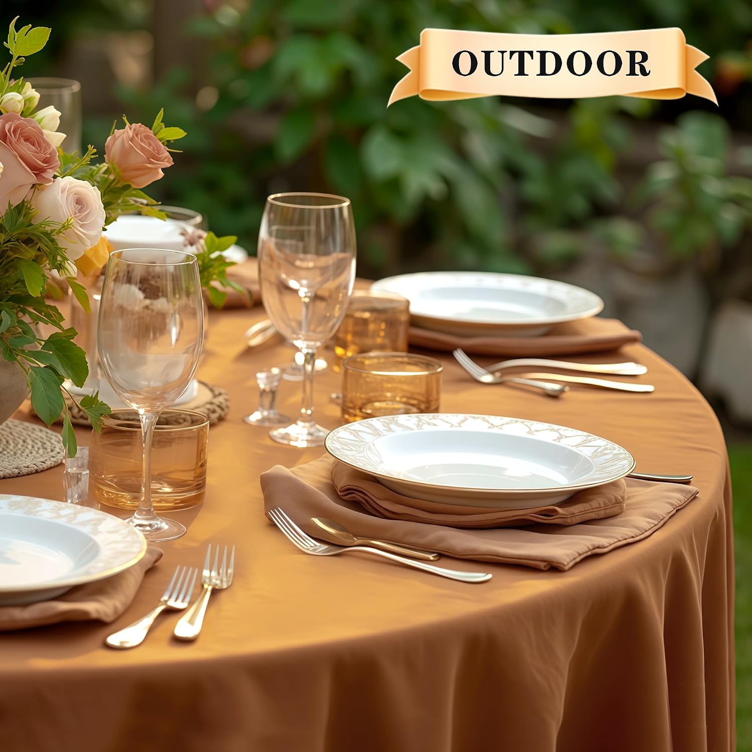 Detalle 2 de sancua Round Tablecloth 90 Inch 🍽