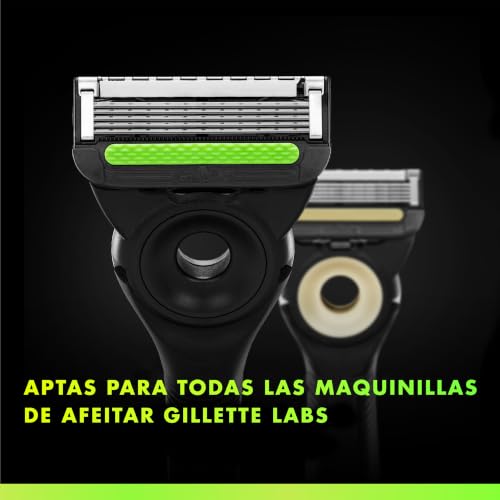 Detalle de GilletteLabs Cuchillas de Afeitar Hombre, Pack de 12: afeitado suave y preciso para maquinillas GilletteLabs