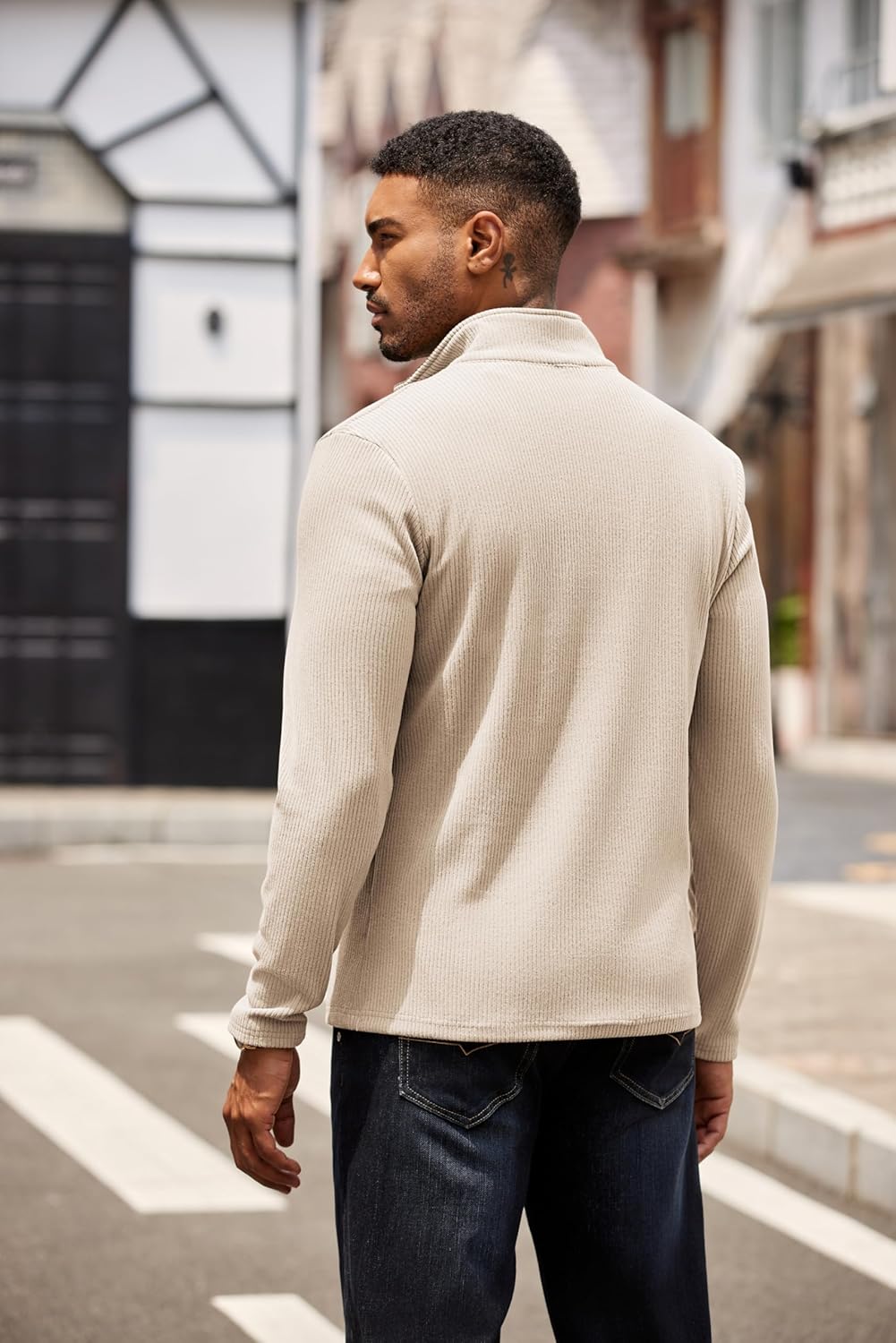 Thumbnail 5 de COOFANDY Quarter Zip Sweater 1/4 Zip