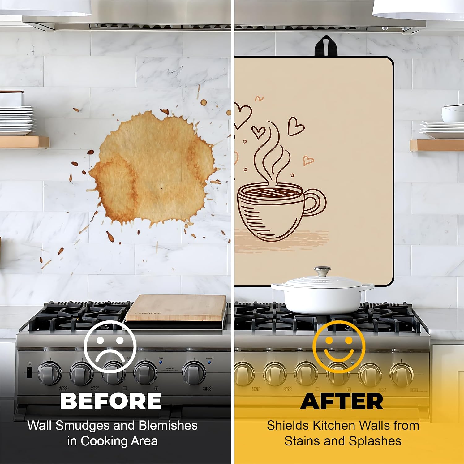 Detalle 2 de NYZE ZTD006 Wood Coffee Stove Cover, 28 x 20-Inch Non-Slip Cooktop Mat