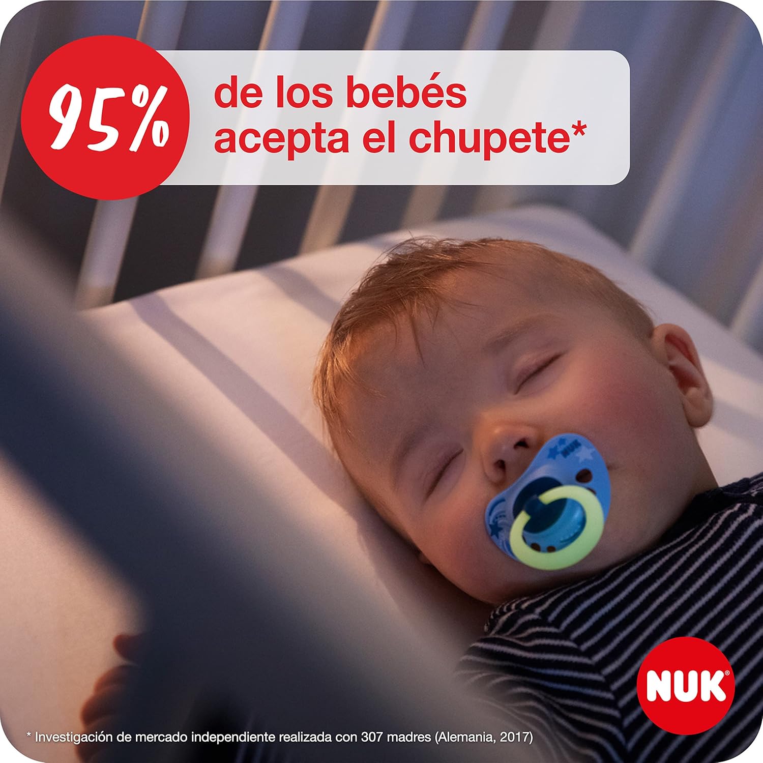 Detalle 1 de NUK Signature Day & Night chupete ❤️ | 18-36 meses | Brilla en la oscuridad