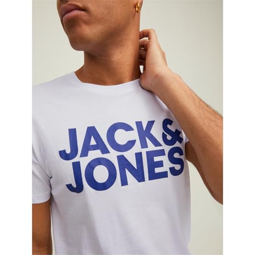 Detalle 2 de Jack&Jones Essentials: Pack de 3 camisetas masculinas en negro, azul marino y blanco