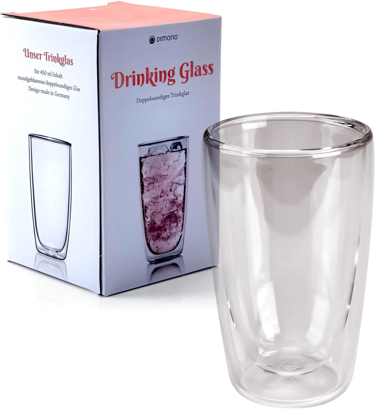 Thumbnail 6 de Dimono dubbelwandige drinkglazen 450 ml van borosilicaatglas, set van 6