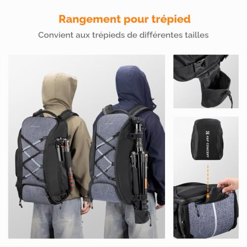 Detalle de K&F CONCEPT Sac à dos photo 30 L