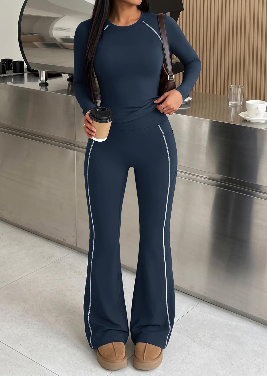 Detalle de Rexley Women's Two-Piece Set, Polyester-Spandex