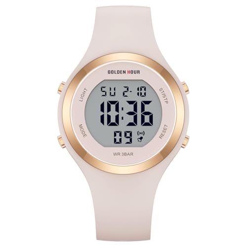 Thumbnail 7 de GOLDEN HOUR Digital Ladies Watch – 5ATM, Rose Gold with Luminous Display and Chronograph