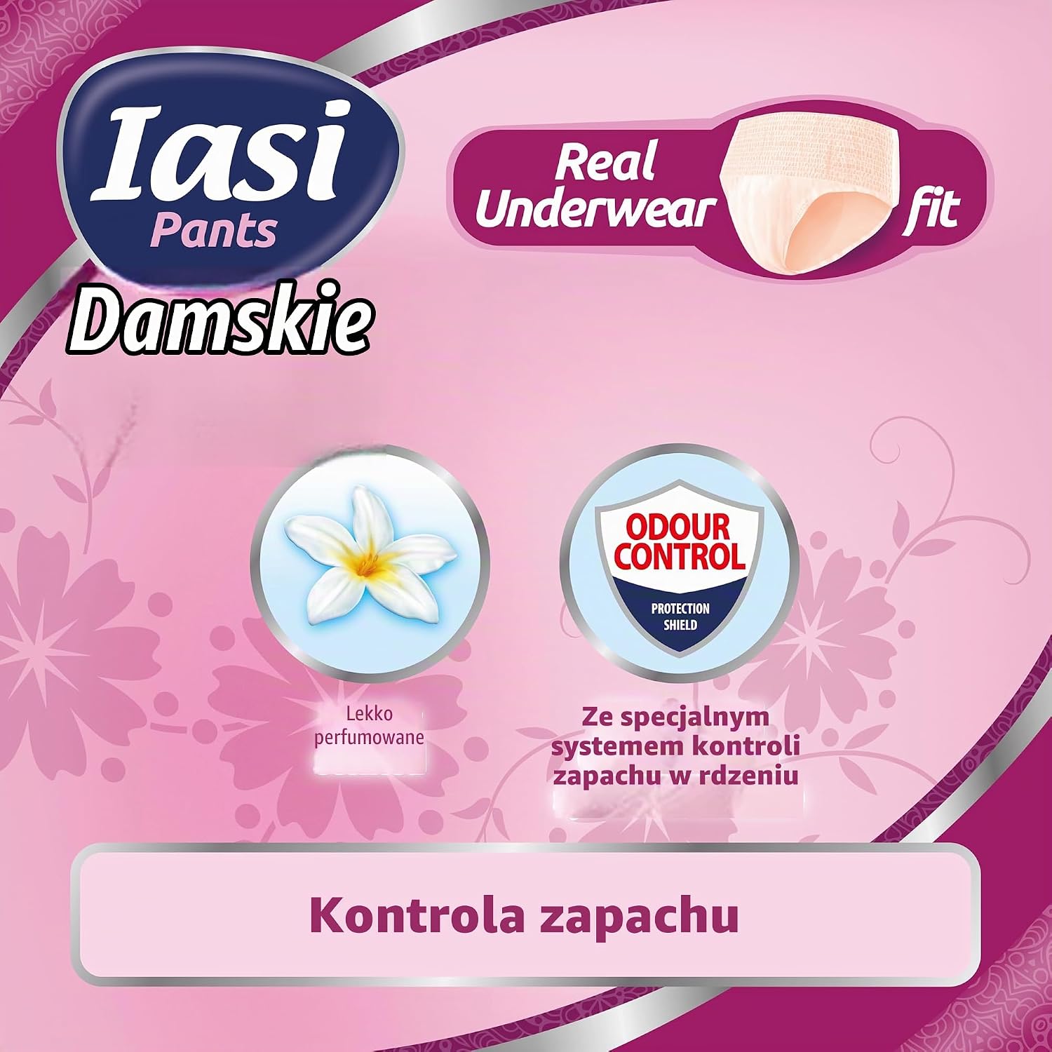 Detalle de IASI LADY Pants, chłonne majtki na nietrzymanie moczu, rozmiar M, 12 sztuk