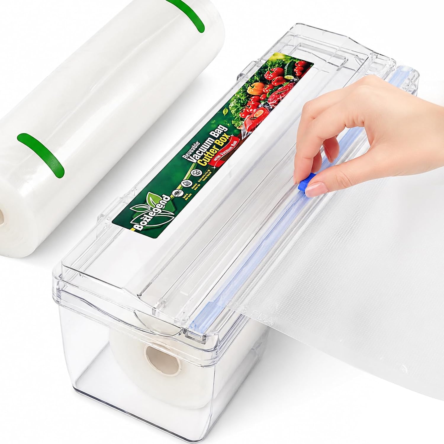 Detalle de BoxLegend QG-1 Vacuum Sealer Bag Dispenser with Cutter and 11" x 50' Roll