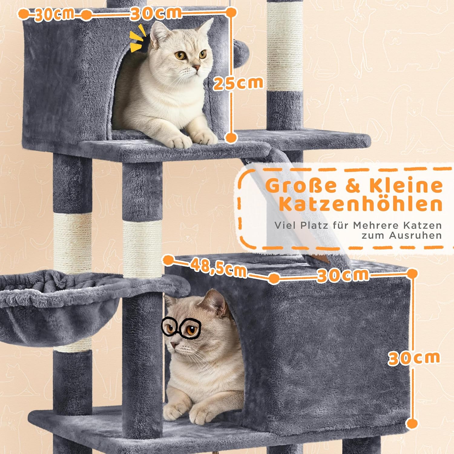 Thumbnail 5 de Yaheetech Katzenkratzbaum 206 cm đ±
