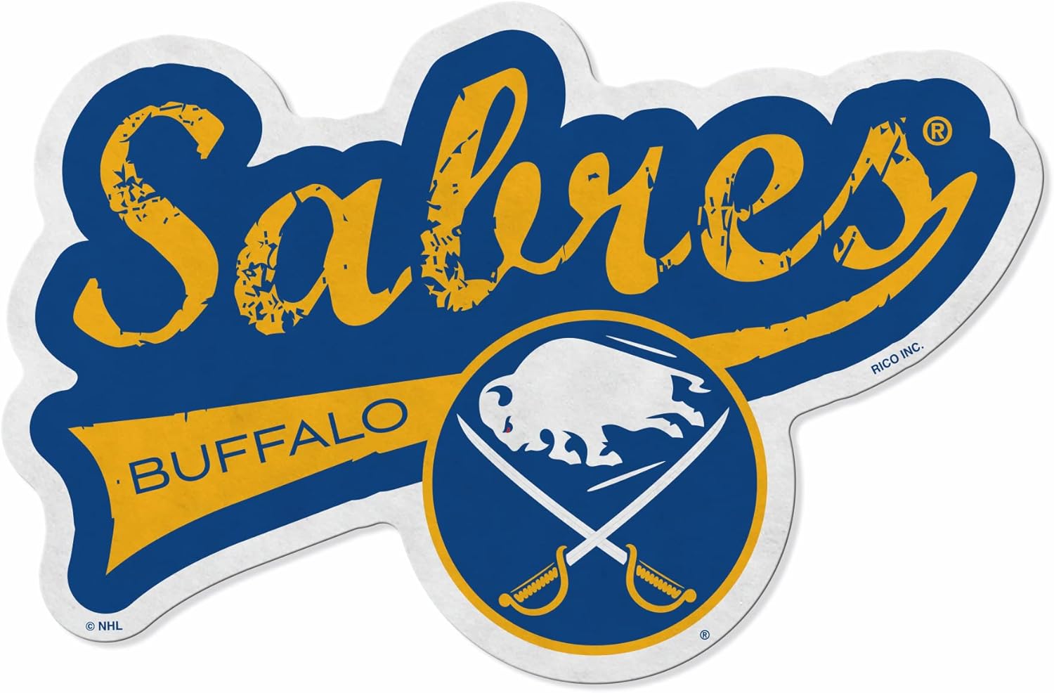 Detalle 2 de NHL Rico Industries Felt Pennant-Shaped Wall Décor (18" x 18") — Soft Felt EZ to Hang