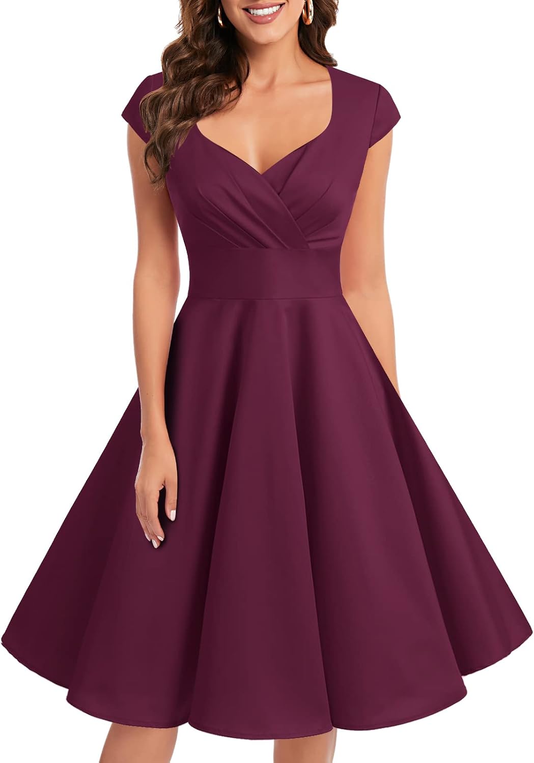 Detalle 2 de Bbonlinedress abito vintage anni ’50 a maniche a cappi e scollo a punta