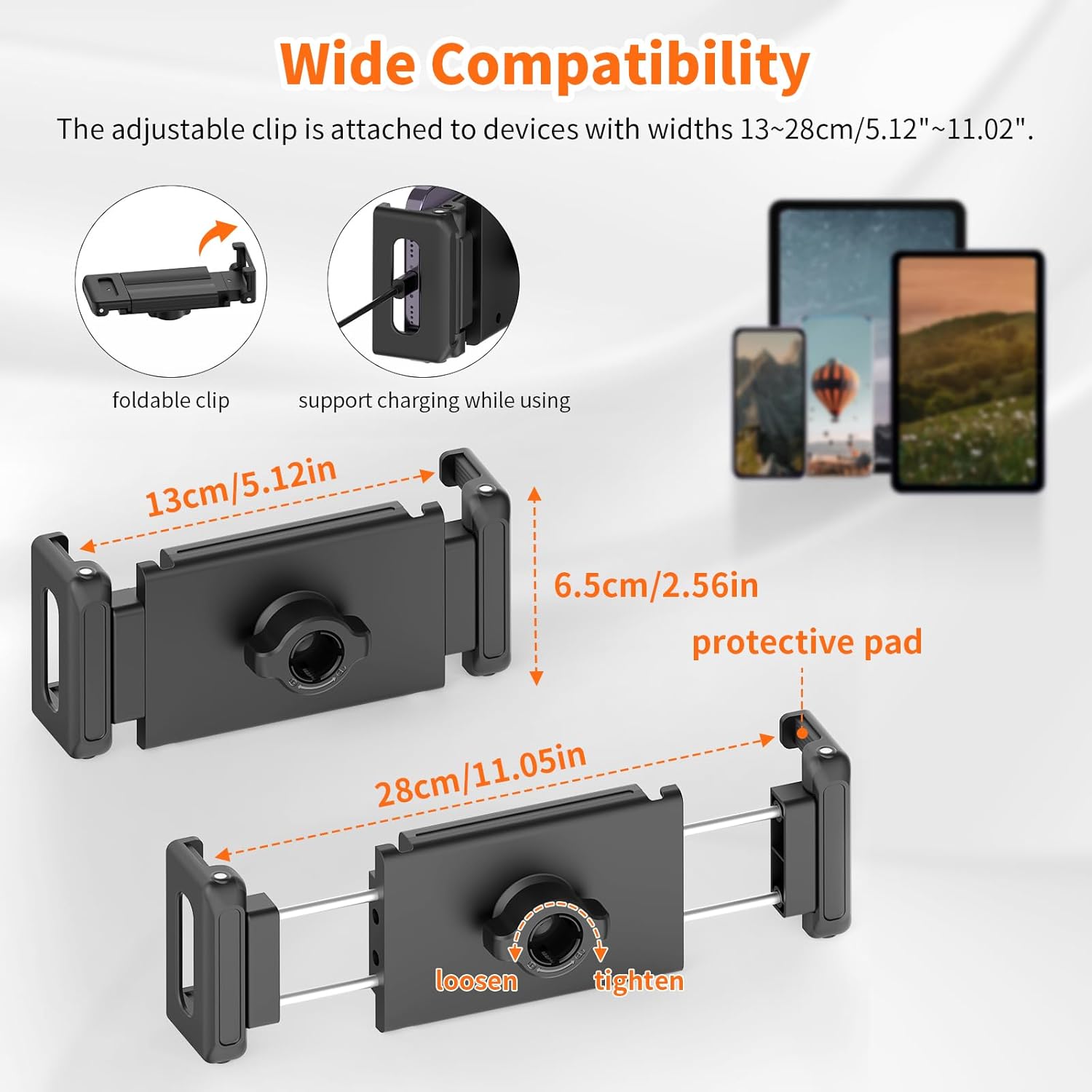 Thumbnail 5 de XXZU 72in Tablet Floor Stand Tripod for 4.7–13” devices