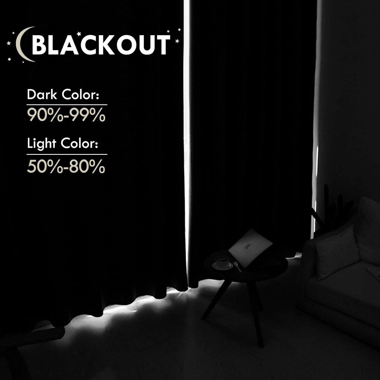 Thumbnail 2 de DWCN Brown Room Darkening Blackout Curtains (42x72 inch), Set of 2