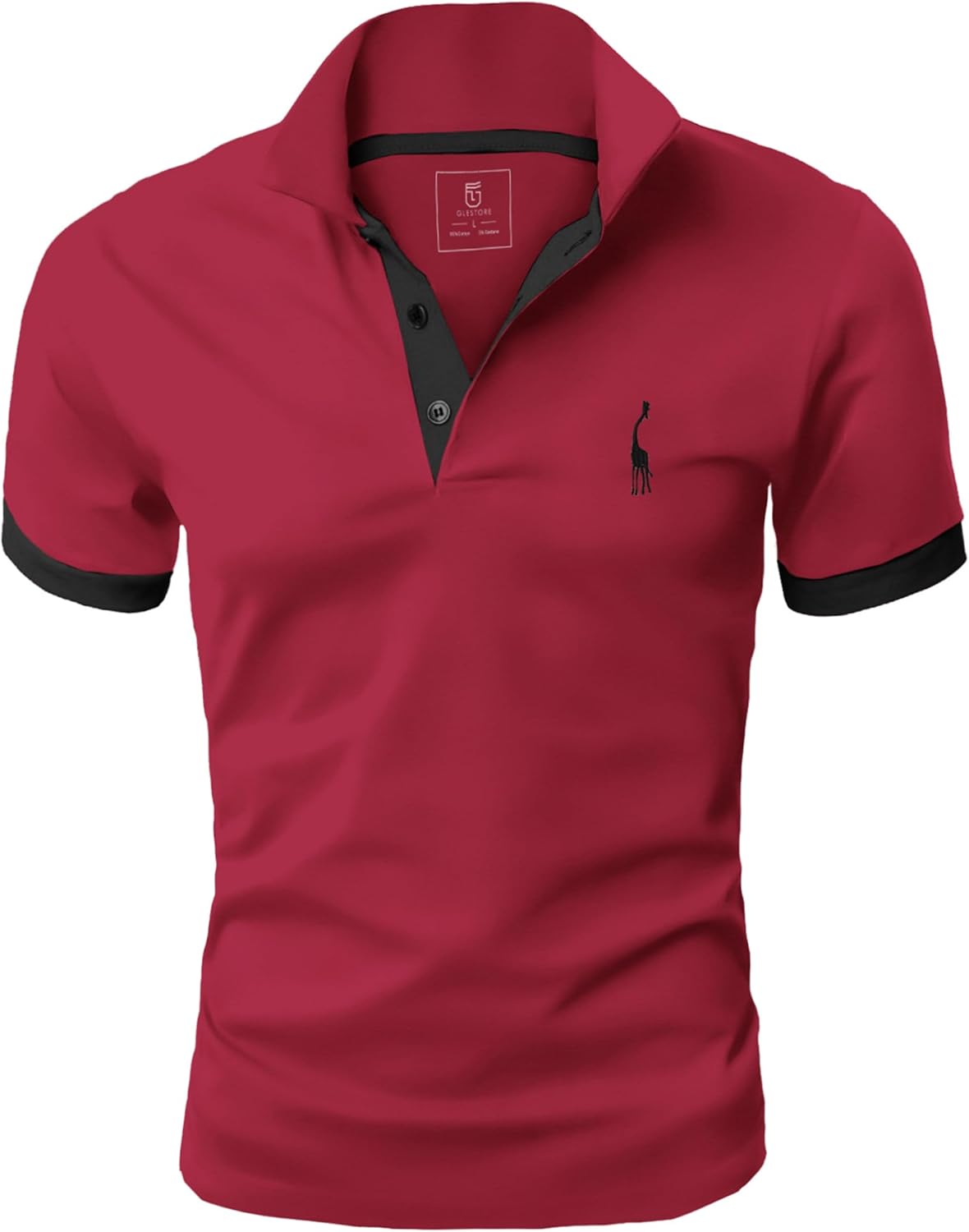 Detalle 2 de GLESTORE Poloshirt Herren – Kurzarm Polo mit Hemm-Slit, Baumwolle-Elastan, vielseitig einsetzbar