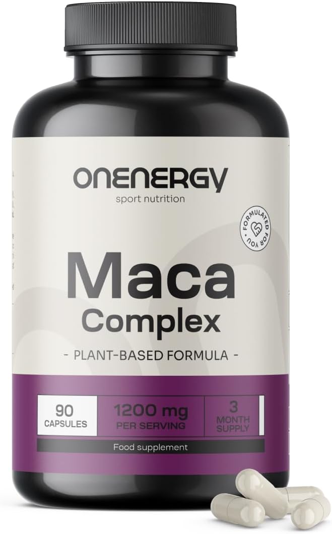 Detalle de ONENERGY Maca Complex 1200 mg met 20:1-extract, L-arginine en 90 capsules