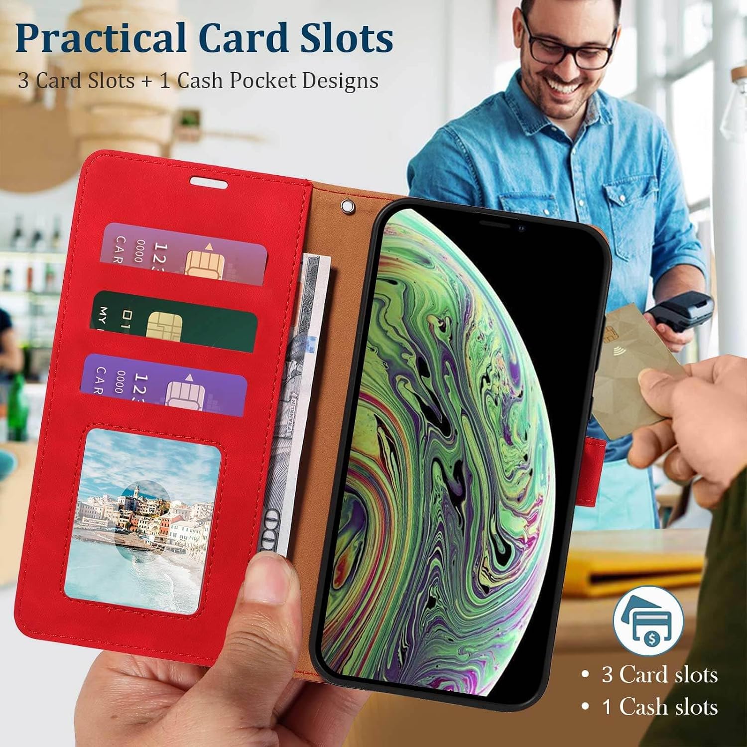 Thumbnail 1 de GOTOURED iPhone X/XS Wallet Case