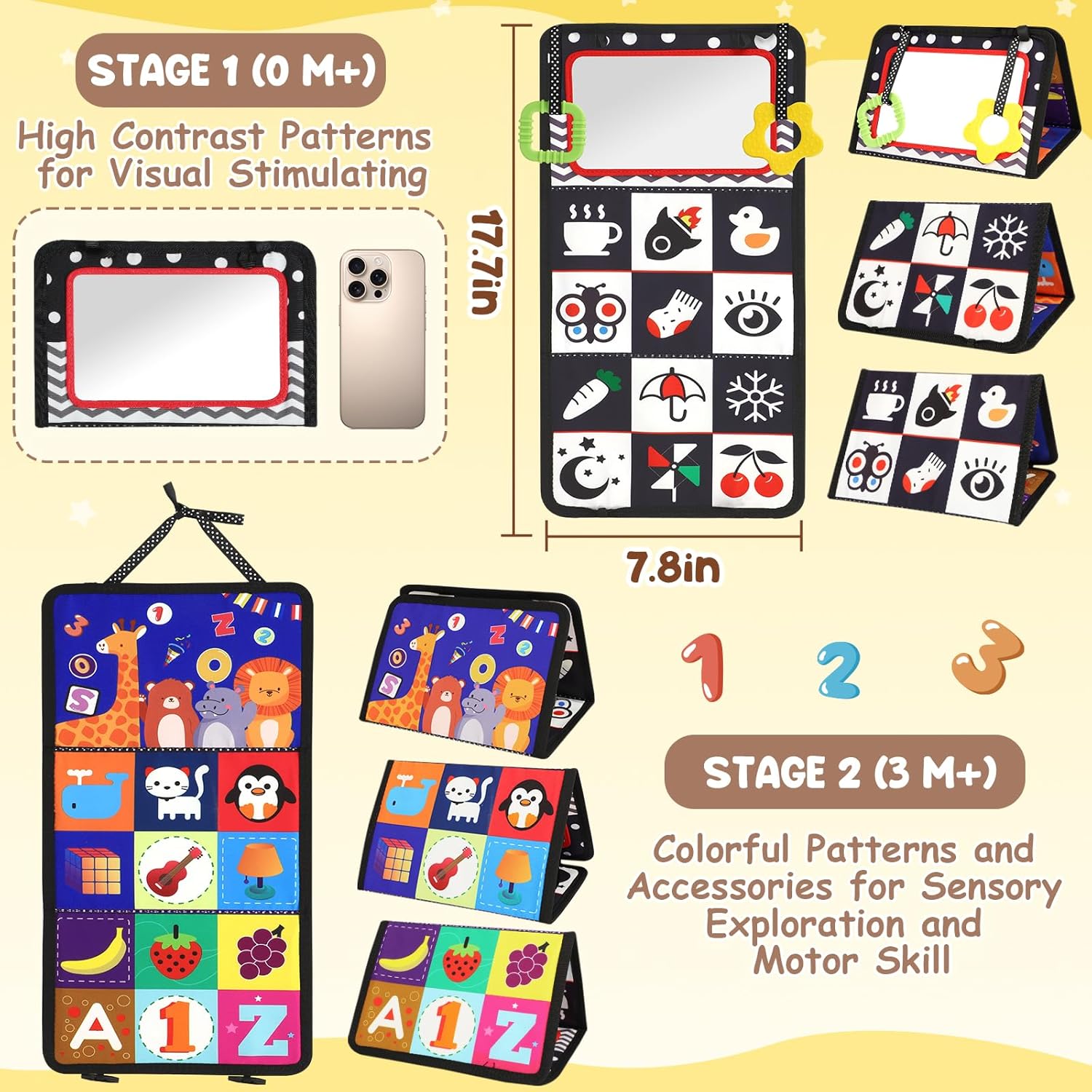 Detalle 2 de URMYWO Tummy Time High Contrast Mirror 0-12 Months