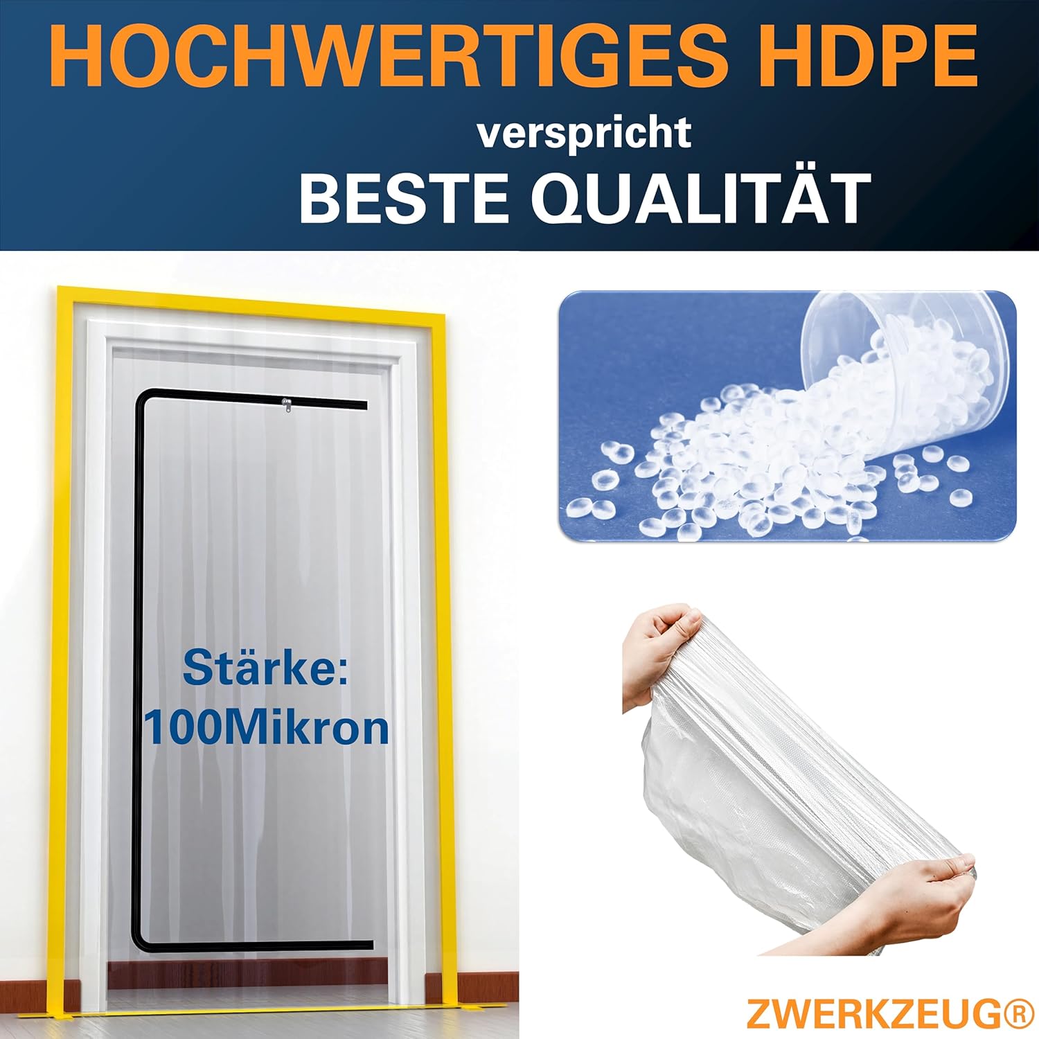 Thumbnail 3 de ZWERKZEUG Staubschutztür 220 x 120 cm Extra stark