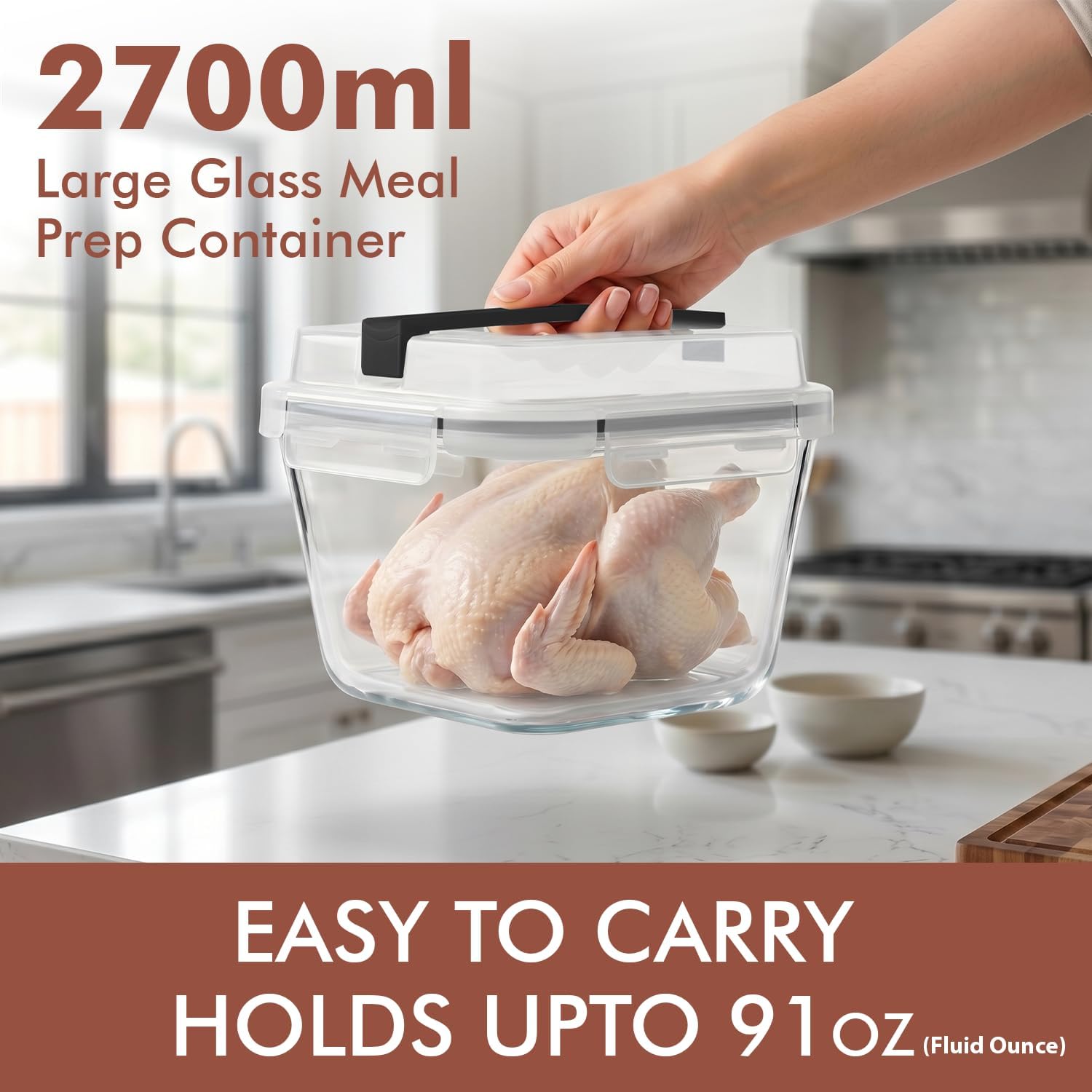 Thumbnail 6 de Razab Glass Food Storage Container 2700ml