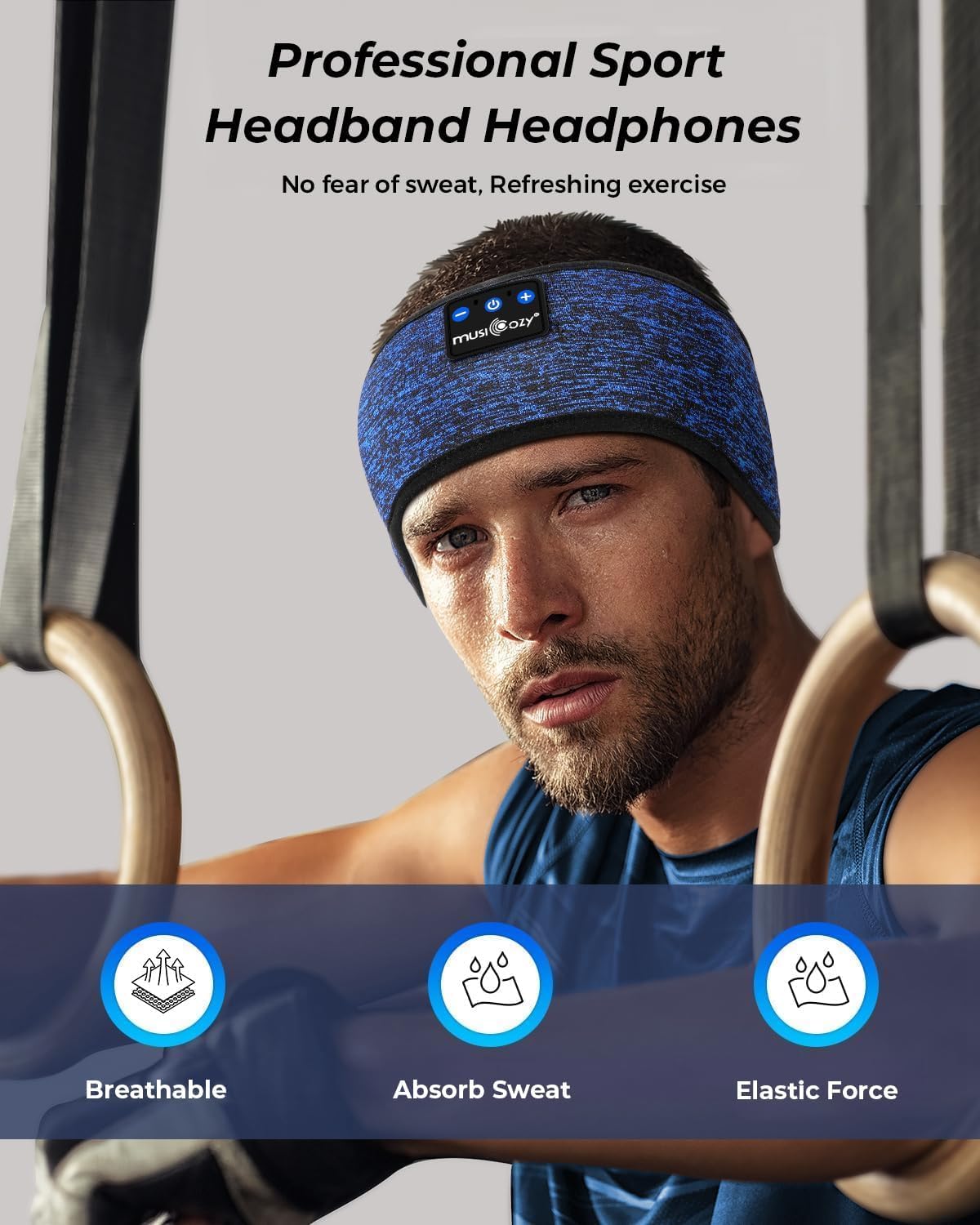 Detalle 2 de MUSICOZY Bluetooth Sleep Headphones 16Hrs