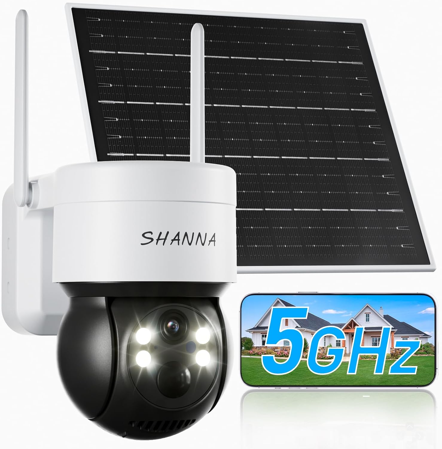 Detalle de Cámara vigilancia solar 4MP 7800mAh WiFi dual