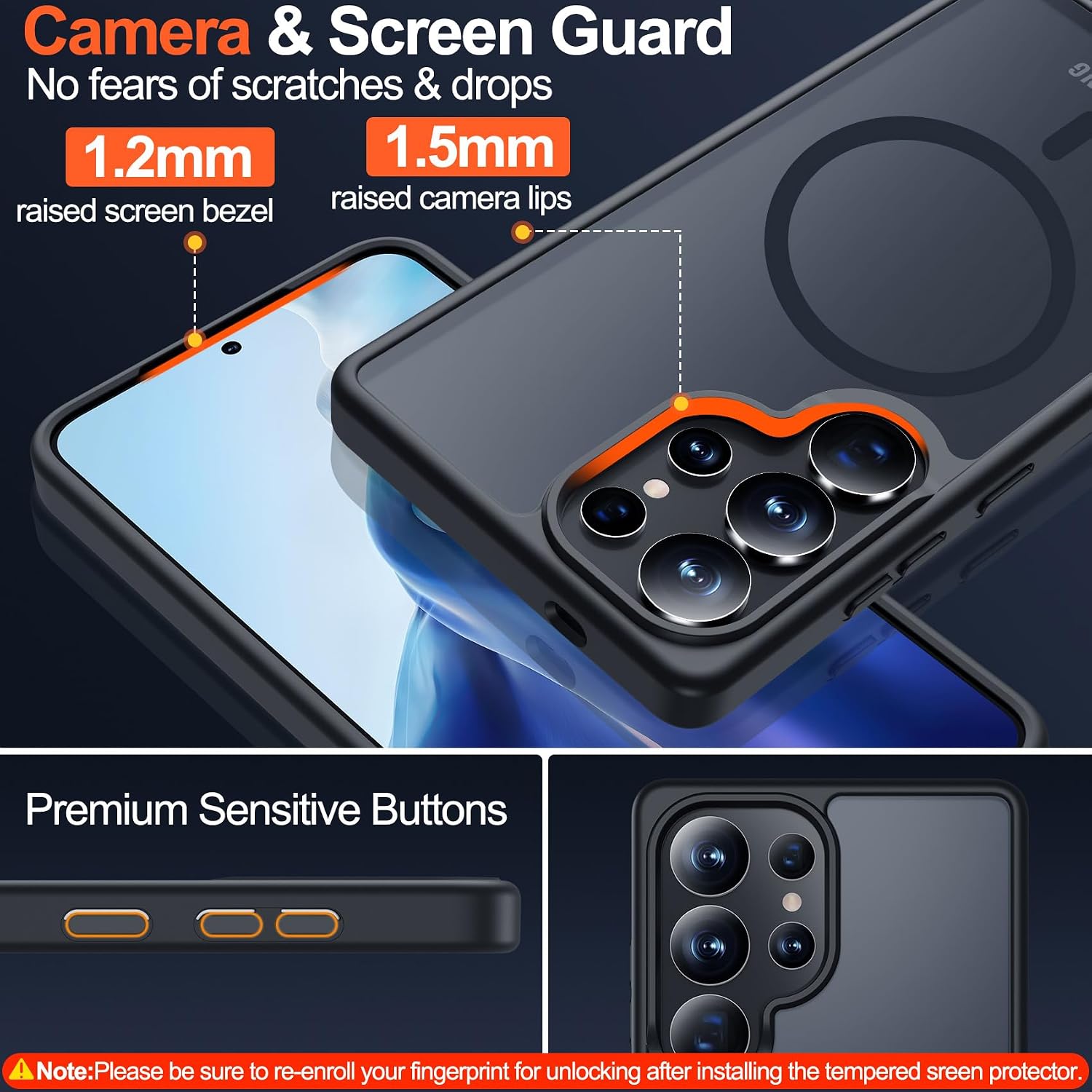 Thumbnail 6 de MOZOTER Galaxy S25 Ultra Clear Case with Kickstand, MagSafe Compatibility