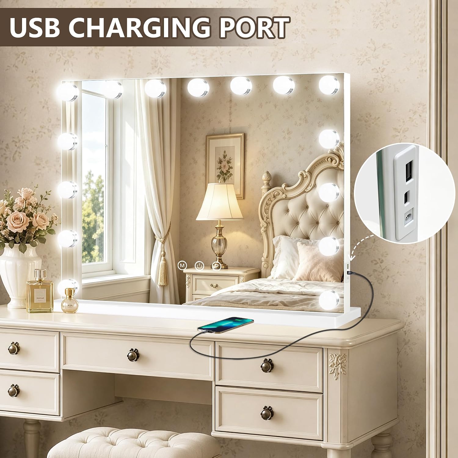 Thumbnail 4 de Ratsamee Hollywood Vanity Mirror 23" with 15 bulbs