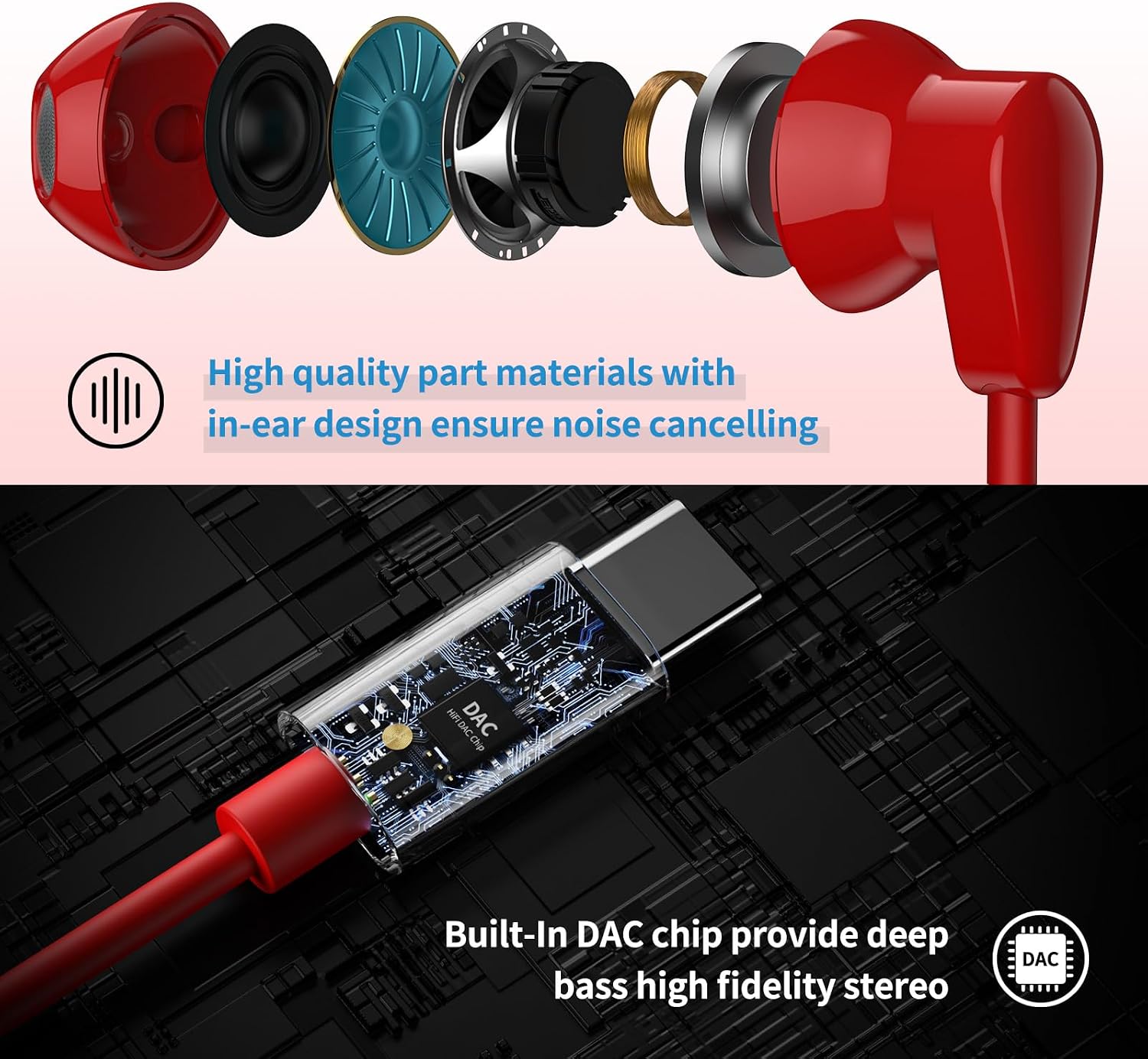 Thumbnail 4 de USB‑C In‑Ear Kopfhörer für Samsung S24 Ultra