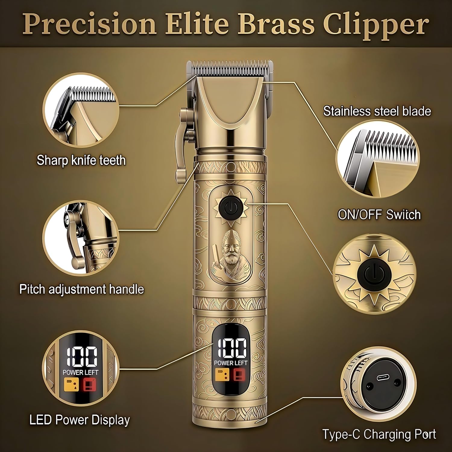 Thumbnail 1 de Hair Clippers for Men Professional: T-Blade Trimmer and Grooming Kit