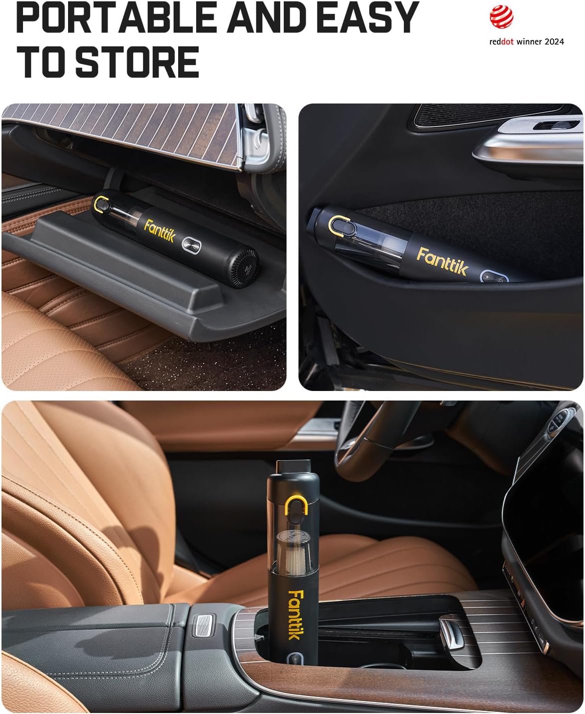 Thumbnail 3 de Fanttik V8 Mate Upgraded Cordless Car Vacuum (13000pa) — Portable Mini Handheld for Car, Desk & Keyboard