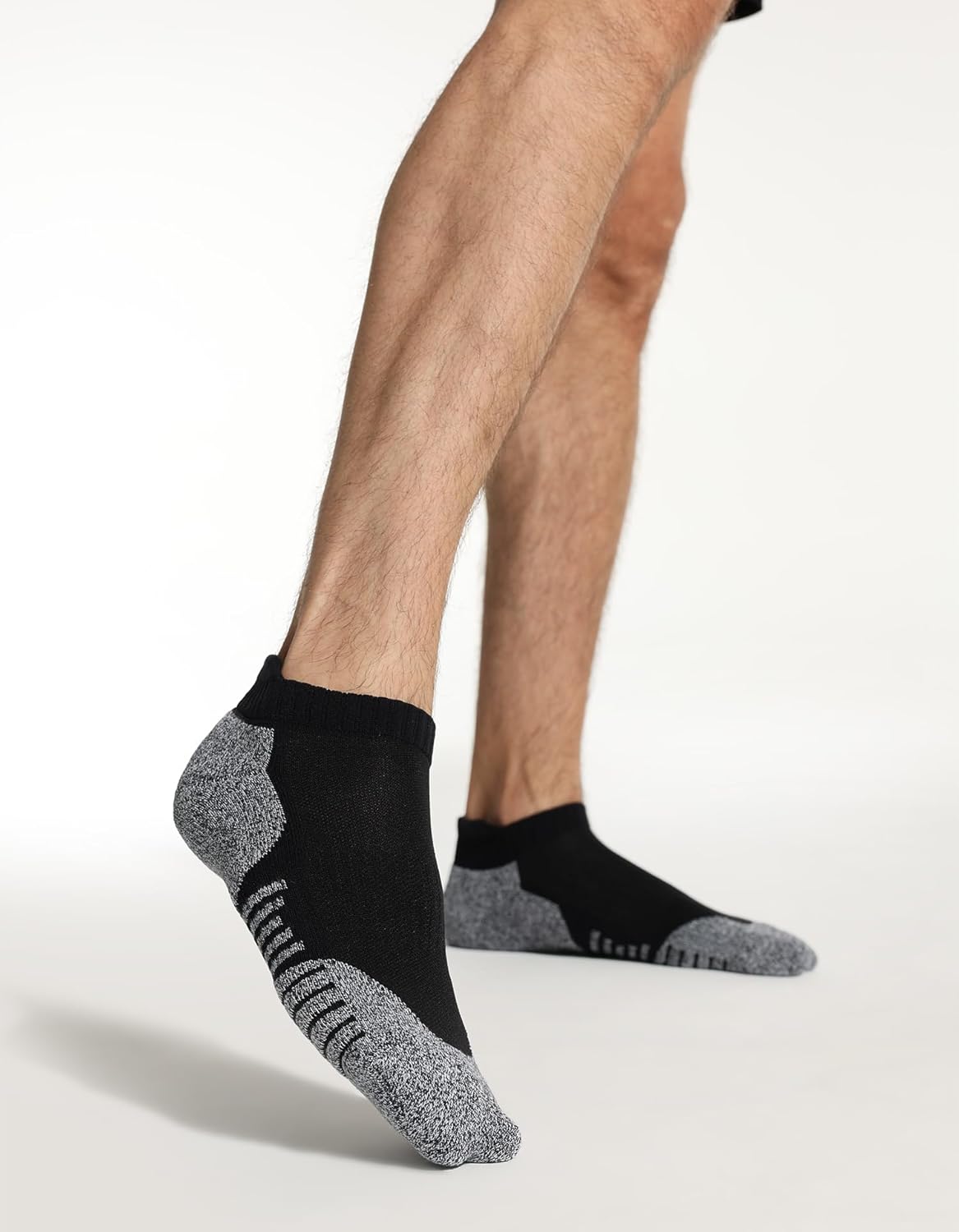 Thumbnail 1 de CLOSEMATE : lot de 6 paires de chaussettes de sport basses rembourrées antidérapantes respirantes noir/blanc (39-42, 43-46, 47-50)