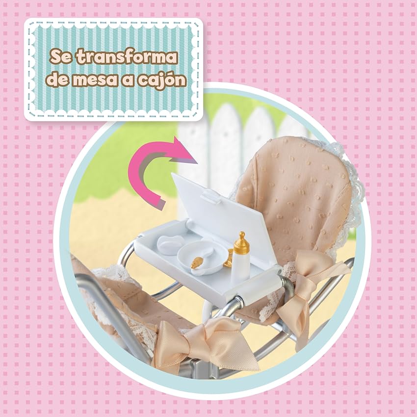 Thumbnail 4 de Famosa Barriguitas Carrito de gemelos con 4 accesorios