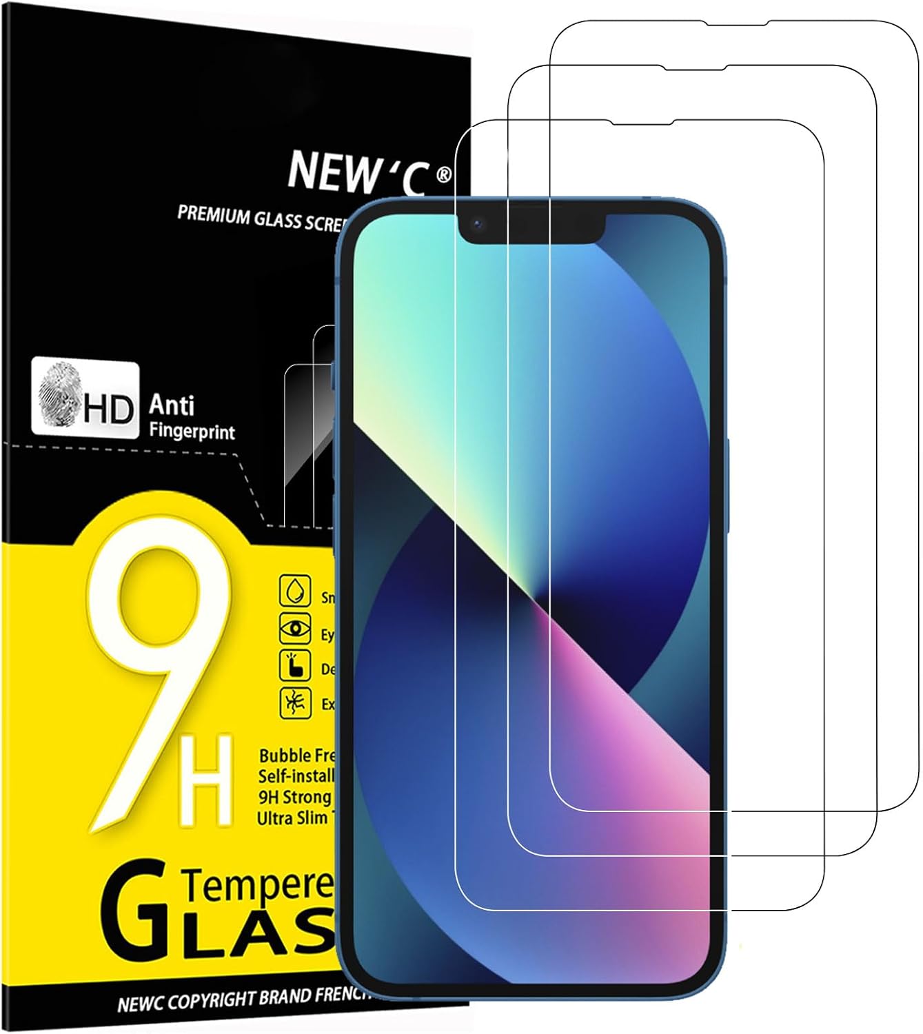 Detalle de NEW'C Vetro temperato per iPhone 13/14 6,1" 0,33mm