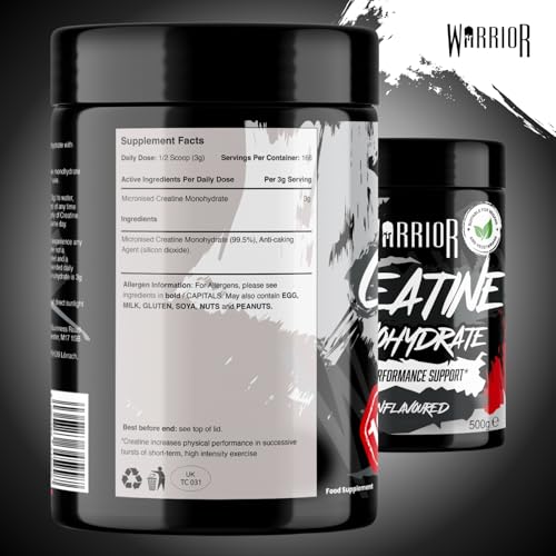 Thumbnail 2 de Warrior Creatine Monohydrate Powder 500g – Pure Micronised, Vegan, UK-Made