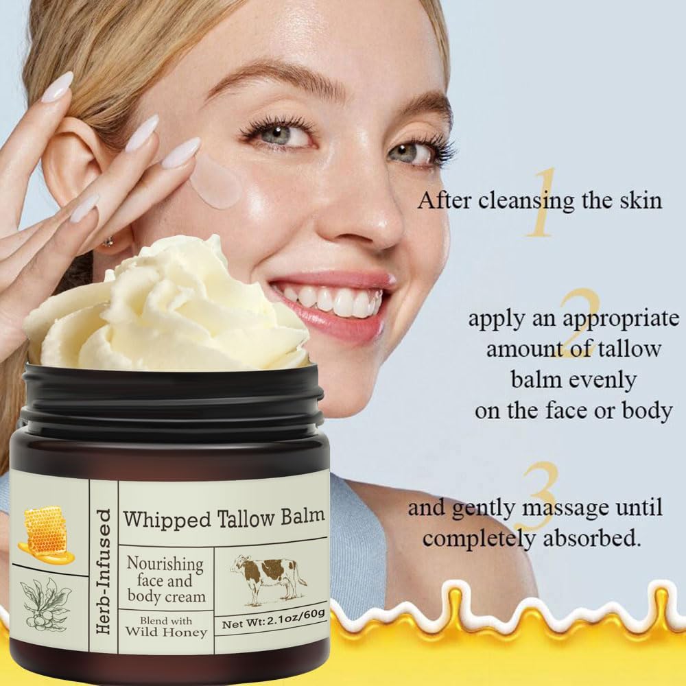 Thumbnail 3 de URQT Beef Tallow for Skin: Organic Grass-Fed Whipped Beef Tallow and Honey Balm
